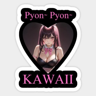 Bunny Pyon Pyon Kawaii Anime Girl Sticker